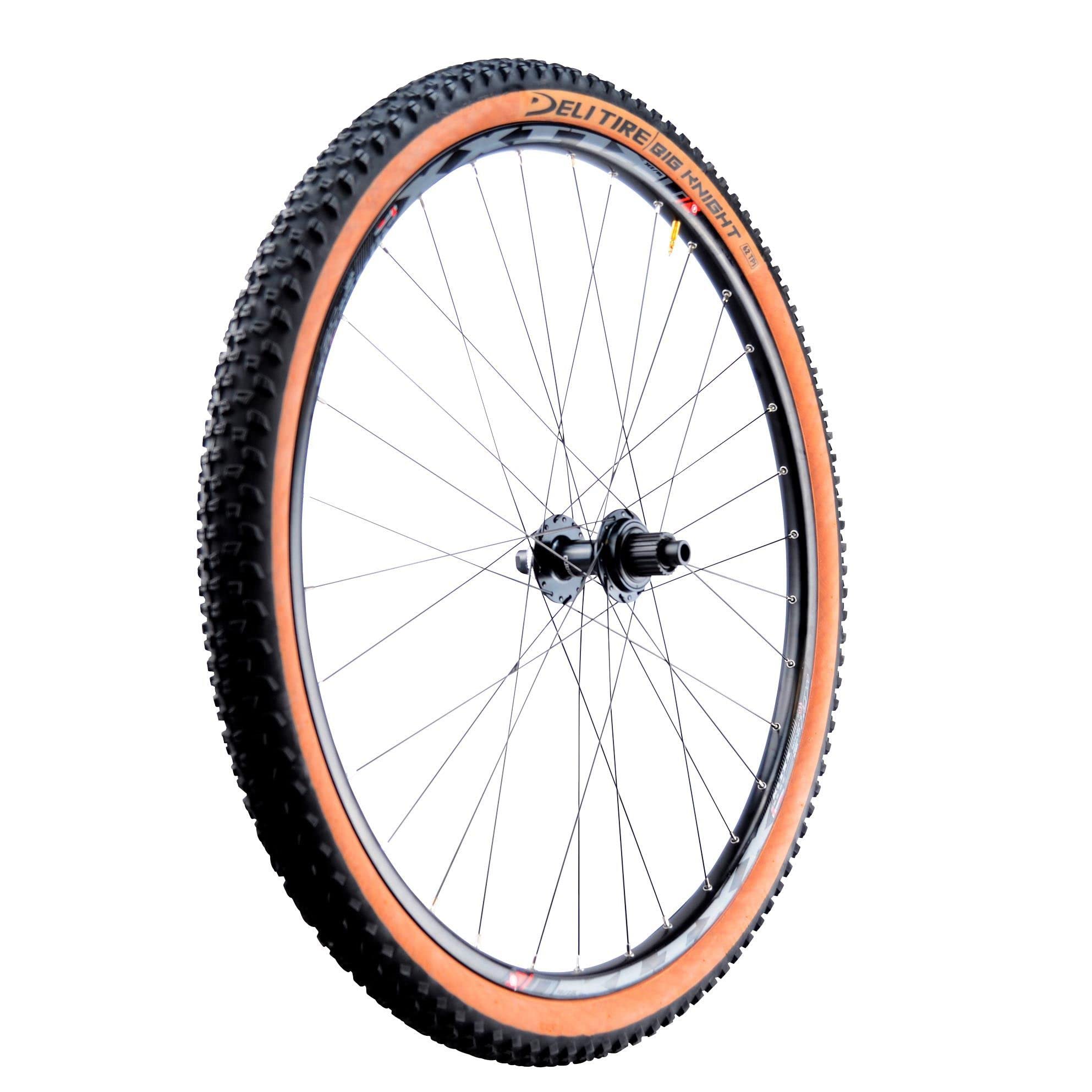 Pneu VTT 27.5x2.10 DELI Big Knight TT – Noir/Marron, Neuf, 54-584