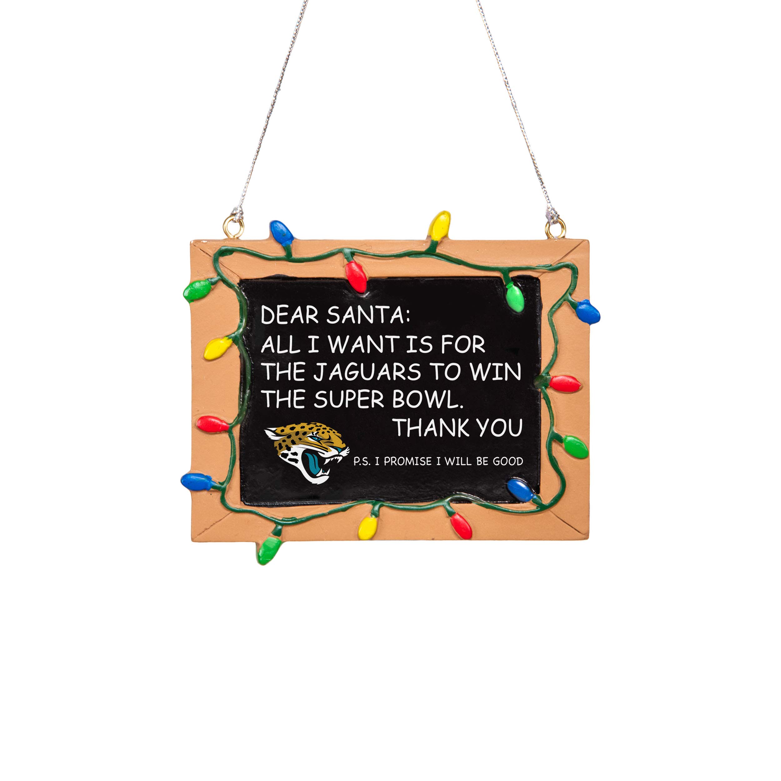 Foco Light Forever Collectibles Uk Jacksonville Jaguars Resin Chalkboard Sign Ornament