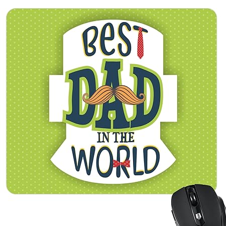 YaYa cafe Funky Best Dad in The World Printed Mouse Pad for Dad