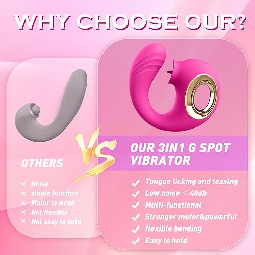 Miniatura 2 de Vibrador de punto G juguetes sexuales para adultos para mujeres - 12 vibrador de lamido de lengua y 12 vibrador de empuje con consolador, vibradores