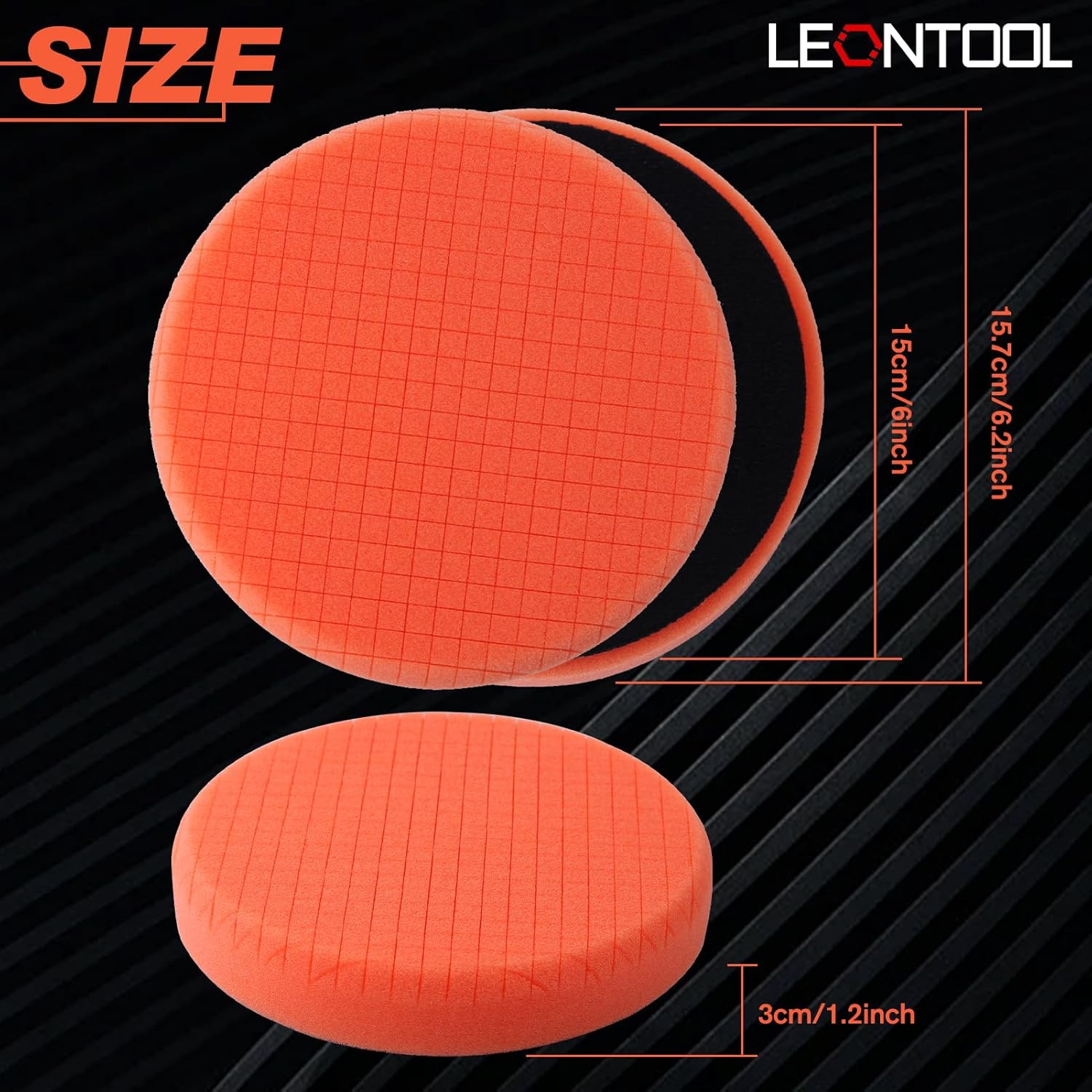 6 Inch Buffing Polishing Pads 6 Pcs Compound Buffing Sponge Pads and Woolen Pads for 150mm Backing Plate, Cutting Polishing Pad Kit for Car Buffer Polisher Compounding, Polishing and Waxing