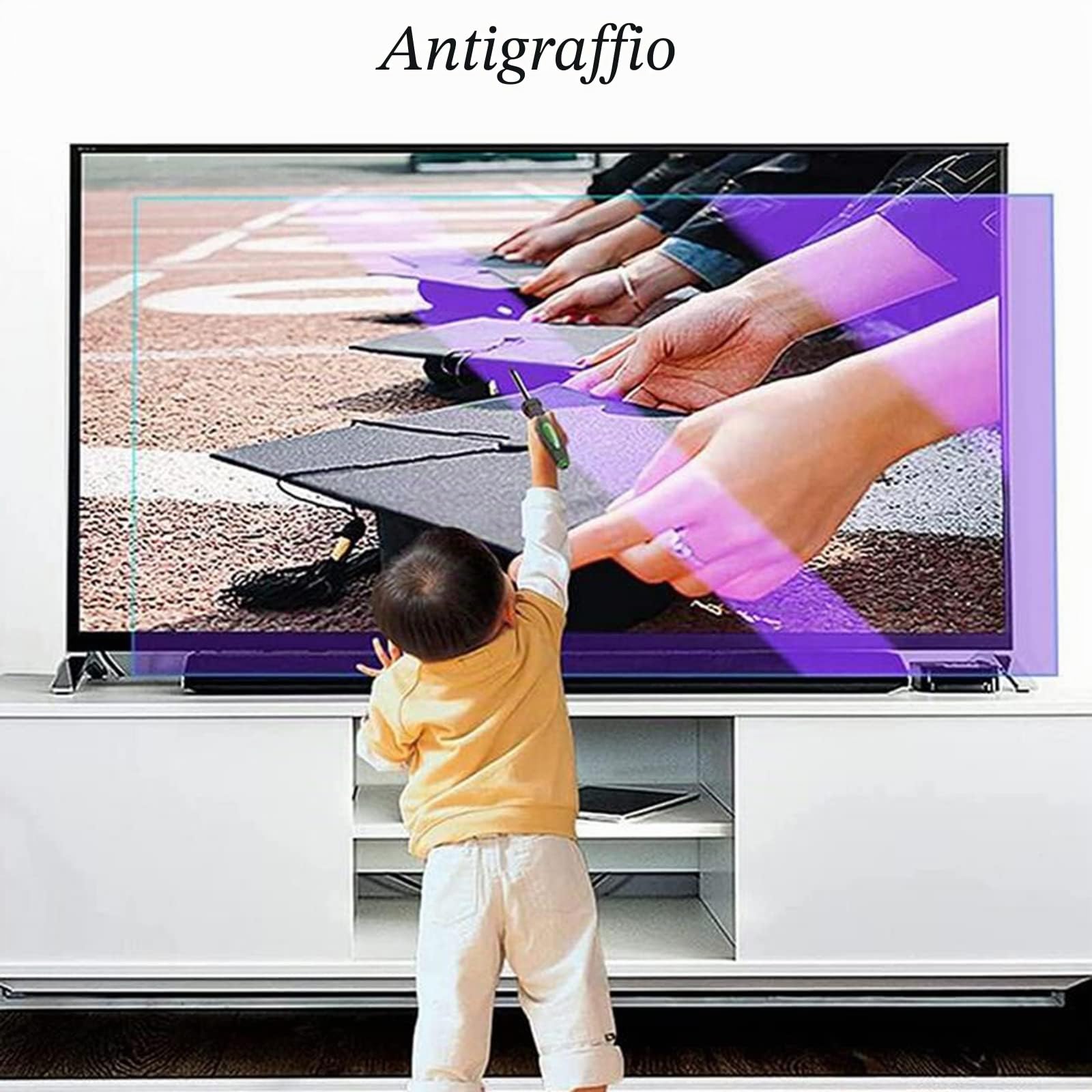 32-46 Pollici TV Screen Protectors Filtro Antiriflesso Allevia, Pellicola Protettiva Monitor Anti Glare Anti-Blu-Chiaro Riduci L'affaticamento degli Occhi,Matte-32in(698X392) mm