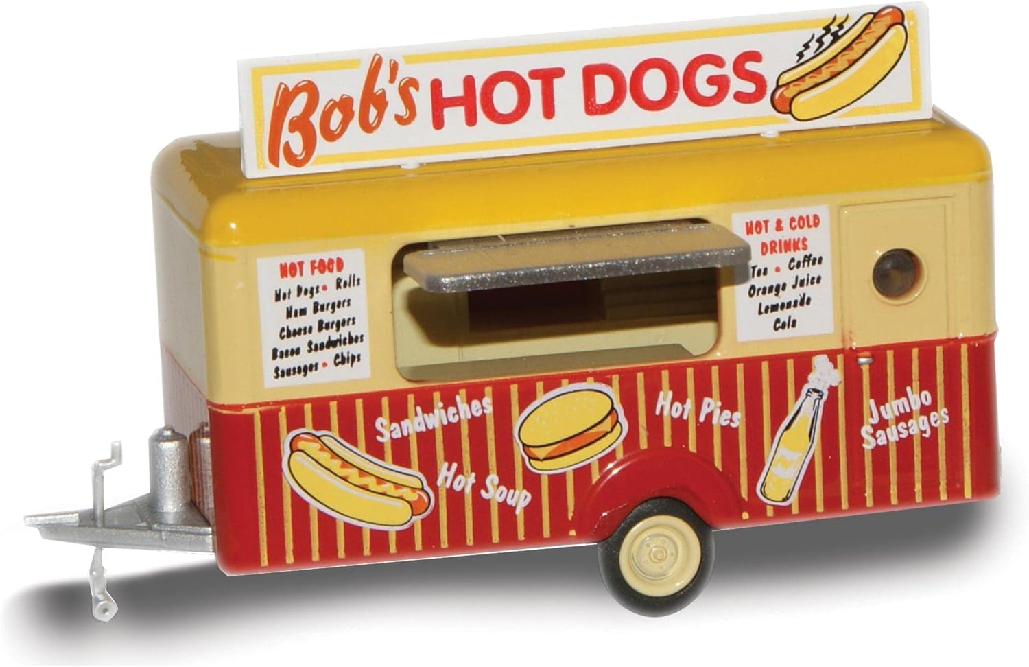 Oxford Models Bob's Hot Dogs Mobile Food Trailer 187 (HO) Scale Diecast Model by Oxford Diecast 87TR001