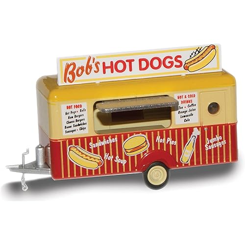 Oxford Models Bob's Hot Dogs Mobile Food Trailer 187 (HO) Scale Diecast Model by Oxford Diecast 87TR001