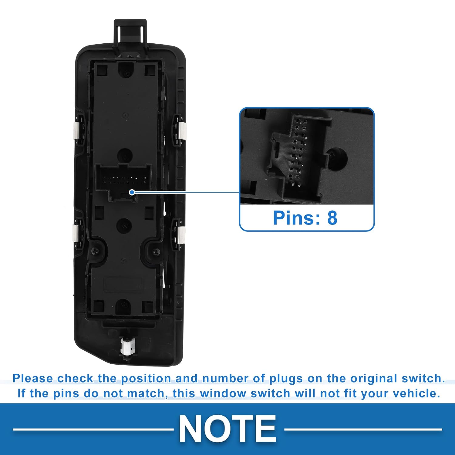 Power Window Switch No.FL3Z14529CB Window Control Switch for Ford Expedition F-150 Black