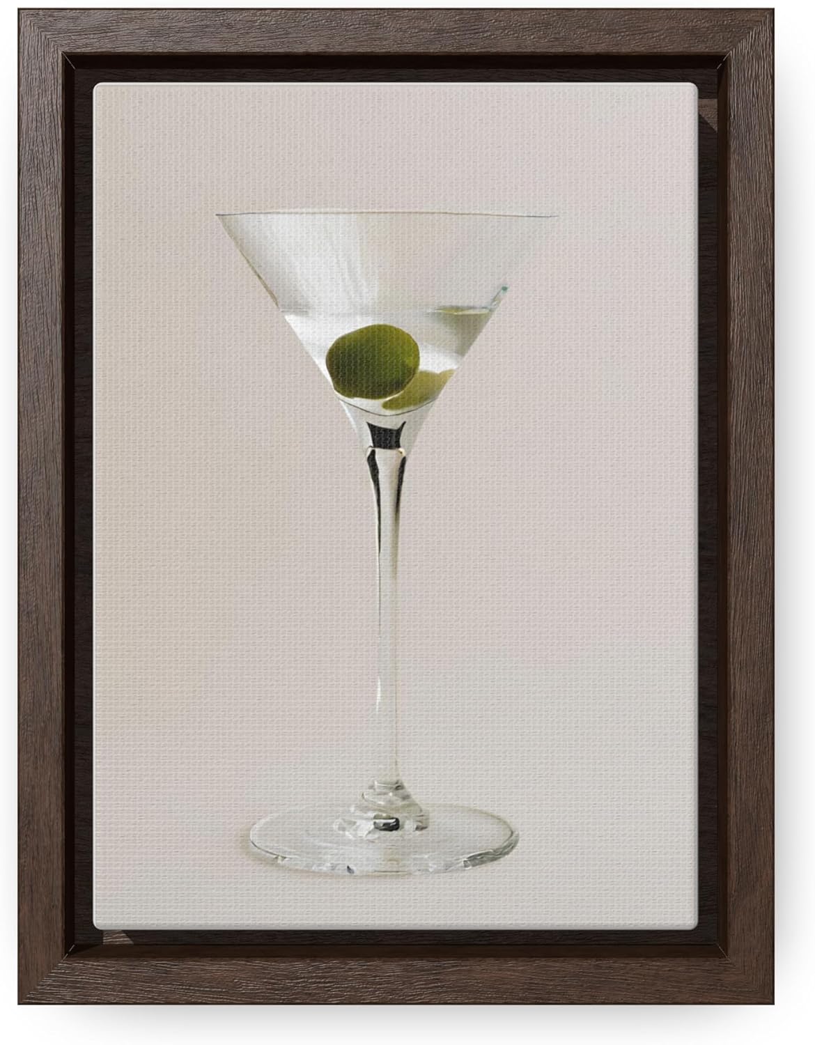 Dirty Martini Canvas Wall Art (Black)
