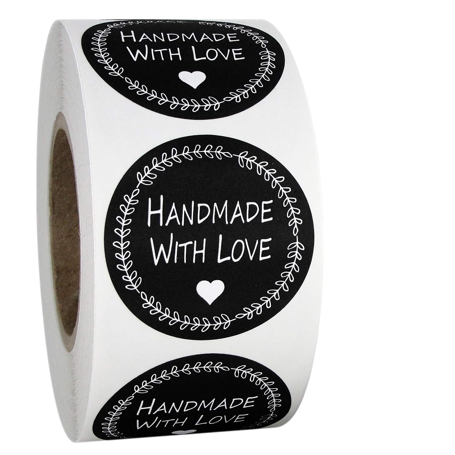 Garage Sale Pup Sonic bark deterrents 1.5" Inch Round Kraft, Handmade with Love Especially for (Black and White)