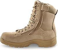 Vista 4 de HQ ISSUE Botas tácticas clásicas impermeables de 8 pulgadas con cremallera lateral para hombre