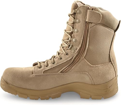 Miniatura 4 de HQ ISSUE Botas tácticas clásicas impermeables de 8 pulgadas con cremallera lateral para hombre