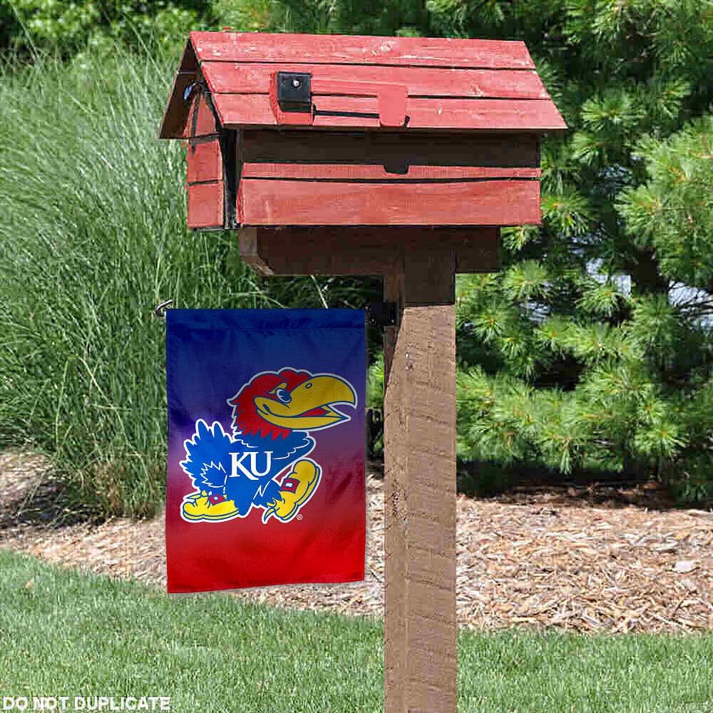Kansas KU Jayhawks Gradient Colors Garden Banner Flag