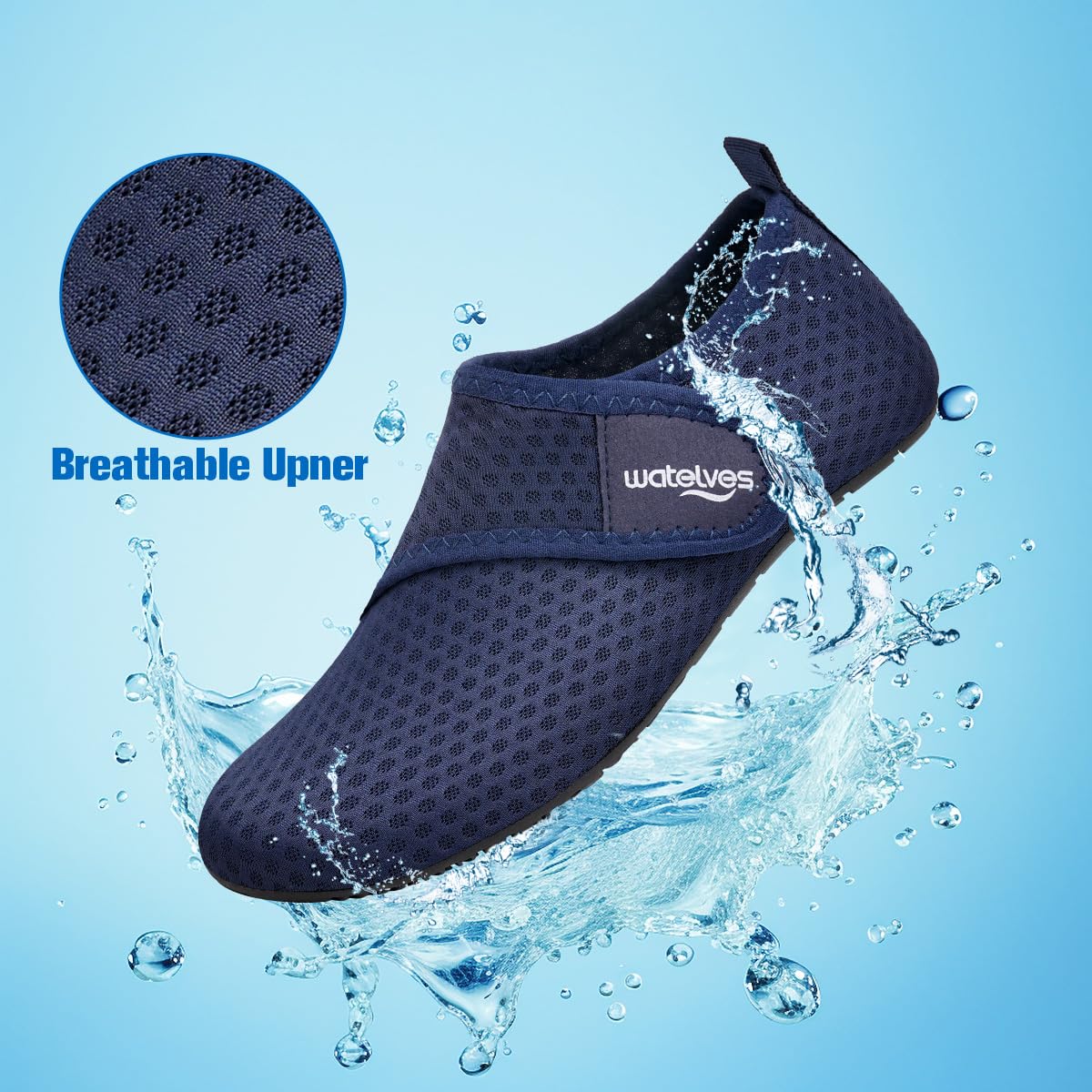 WateLves Scarpe da Acqua a Piedi Nudi da Uomo Donna Calzini da Spiaggia Aqua Nuoto Nuoto Mare Piscina-A