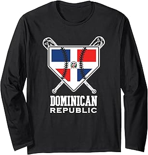 Dominican Republic Caribbean Baseball Dominicano Beisbol Long Sleeve T-Shirt