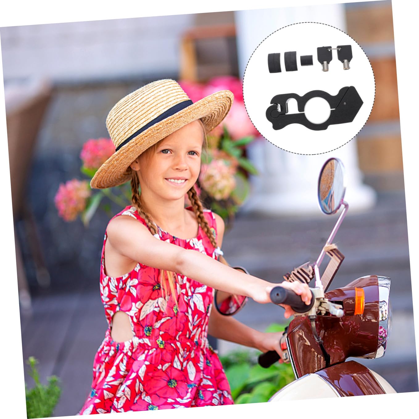 Luxshiny Lucchetto Per Manubrio Con Chiavi Lucchetto Acceleratore Sicurezza Accessori