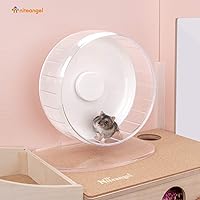 Vista 4 de Niteangel Ruedas de ejercicio súper silenciosas para hámster, ruedas giratorias silenciosas para hámster con soporte ajustable para erizo, jerbos