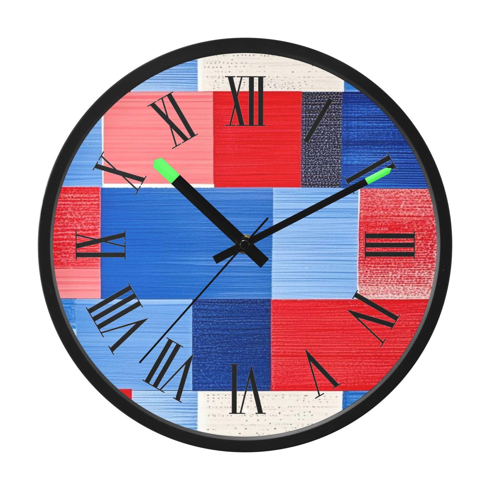 Horloge murale lumineuse au design texturé bleu nuit de 30 cm