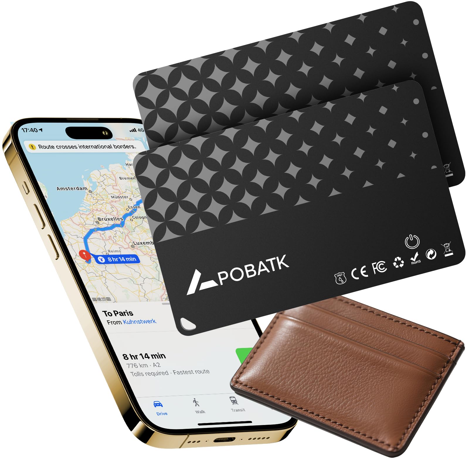 [Apple MFi Certified] 2025 Smart Tracker Card for Wallet, Works with Apple Find My App, Bluetooth Item Locator & Key Finder for Luggage, Bags, 2Pack(iOS Only)-image-37