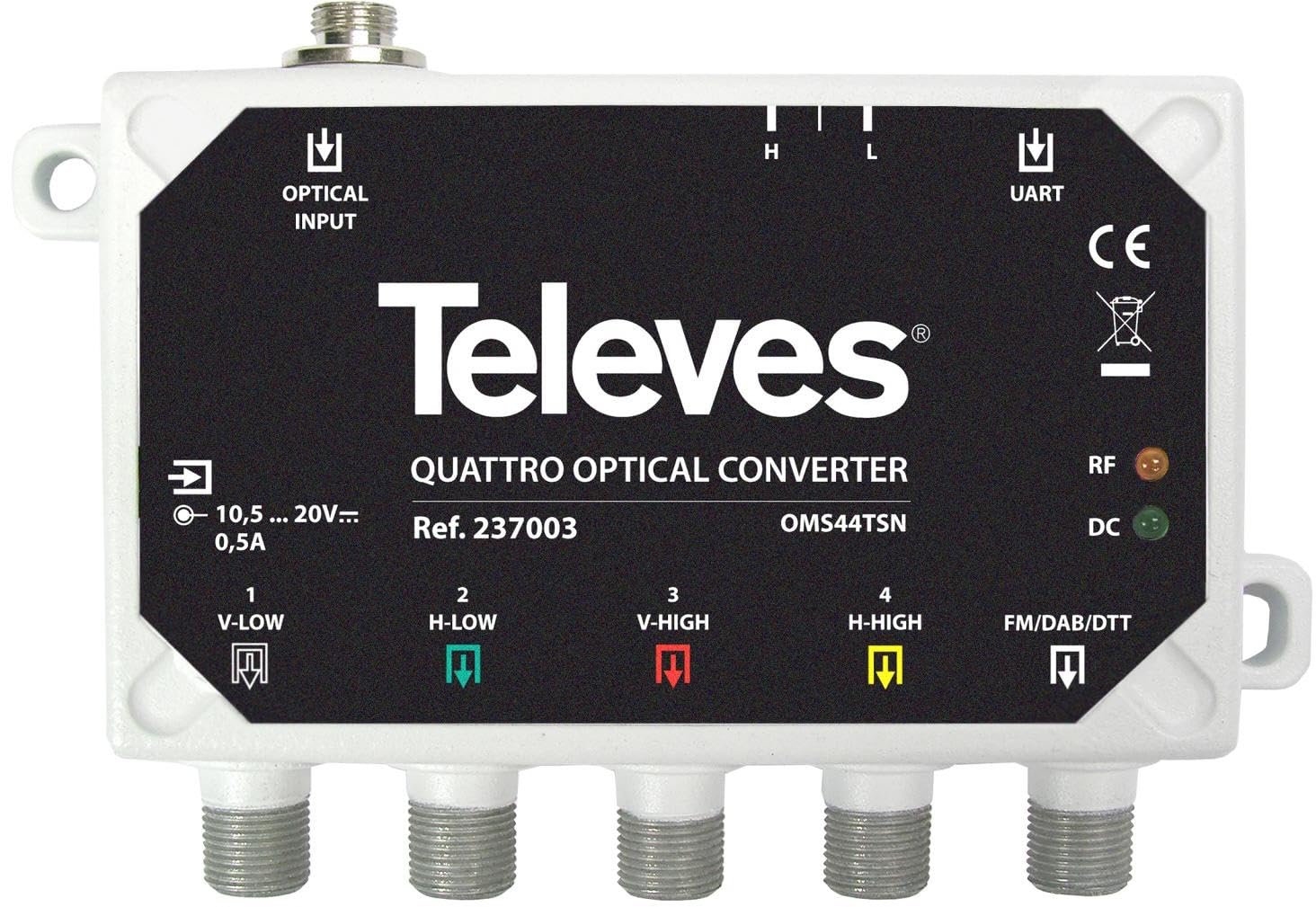 CONVERS.ÓPTICO/RF QUATTRO FM/DAB/UHF-FI