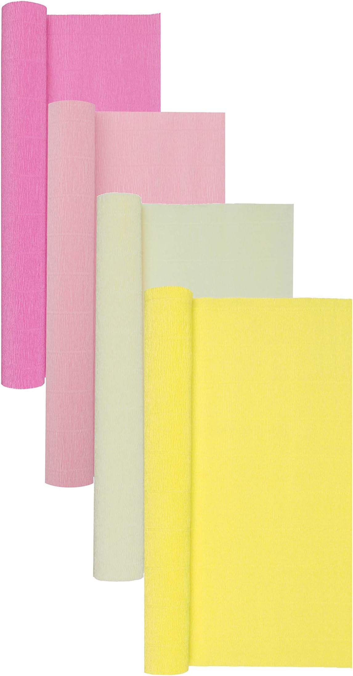 Crepe Paper Premium Set - 4 pcs of Italian Crepe Paper Rolls, 180 g (Pink Lemonade)