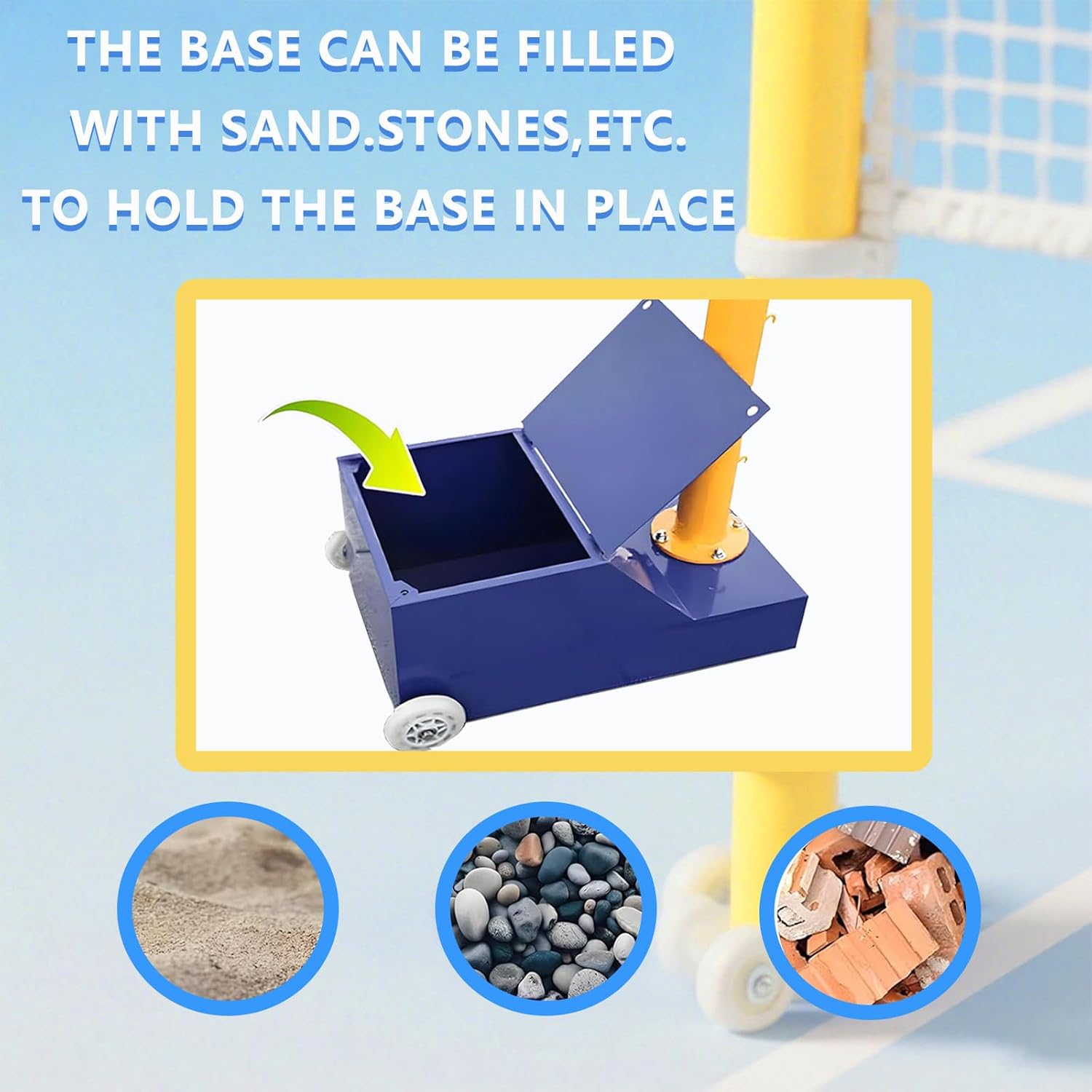 Adjustable Badminton & Volleyball Net Frame with Heavy Duty Poles, 5-6.8ft Height, Perfect for Backyard, Indoor/Outdoor Use, Ideal for Adults & Kids, School & Garden