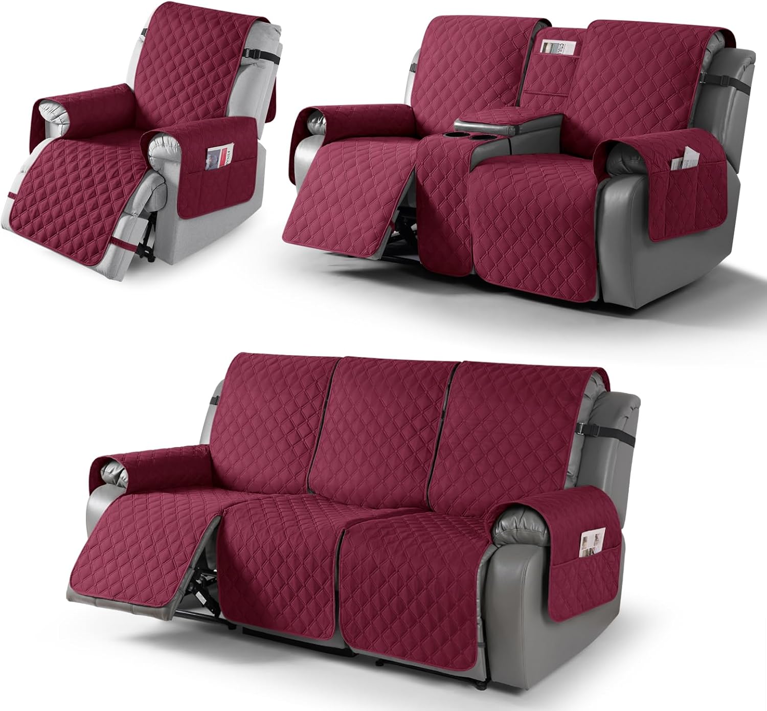 TAOCOCO 100% Waterproof Cover, Wine (1seater, 2seater & Console, 3seater)