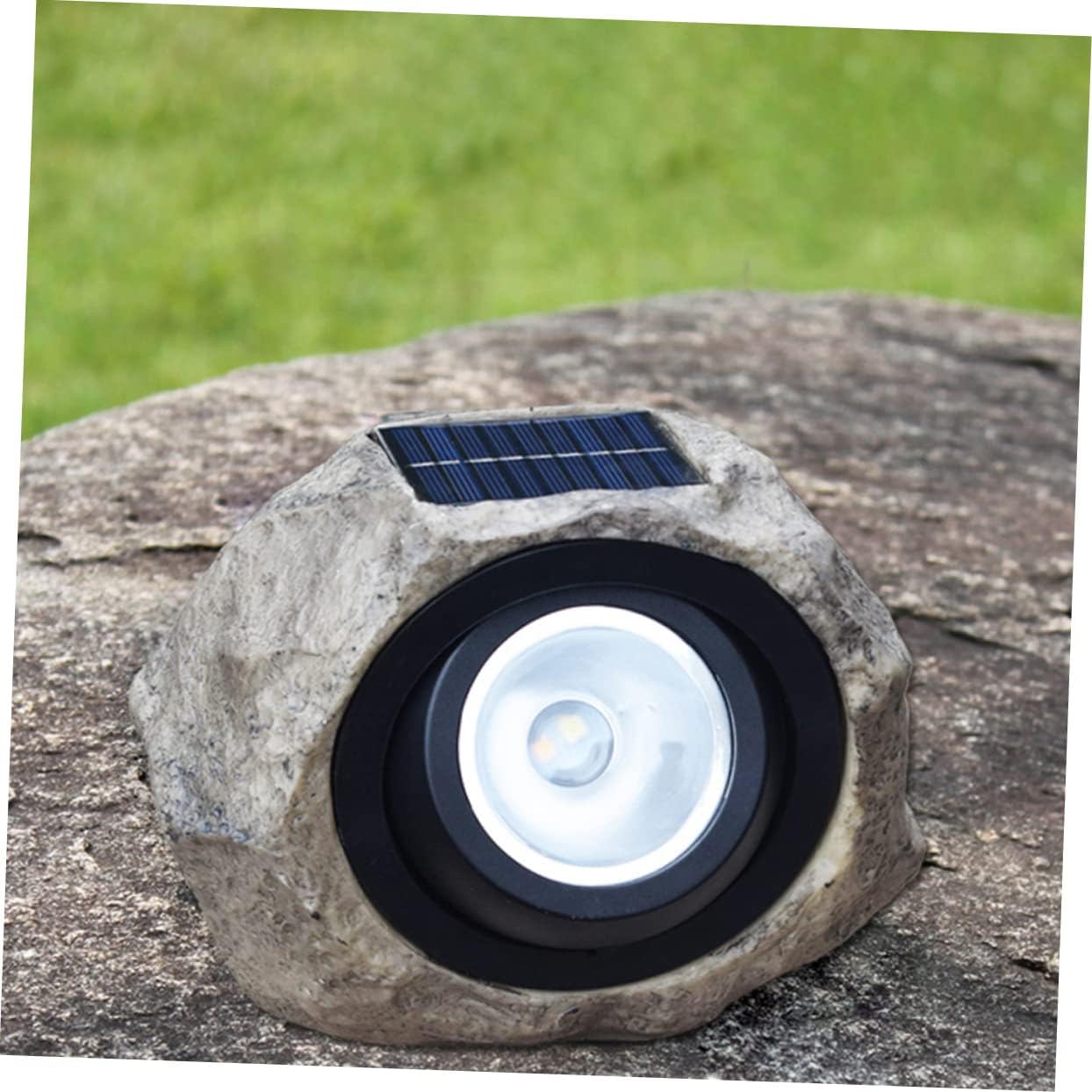 Mipcase Simulated Stone Solar Lamp for Outdoor Garden Decorative Solar Yard Light Waterproof Design for Lawn and Patio