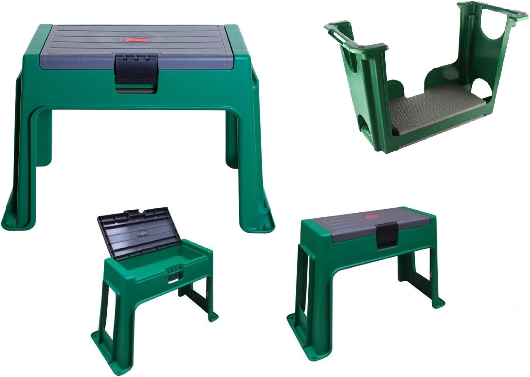 AQS 3 In 1 Gardener's Kneeling Pad Kneeler Seat with Tools Storage Portable Stool