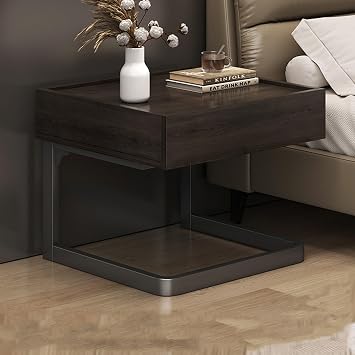 Nightstand Dresser with Quiet Drawer Glide, Large Desktop, Night Stand Triangle Support, Available In Four Colors, Bedside End Side Tables for Bedroom Living Room Small StorageBrown