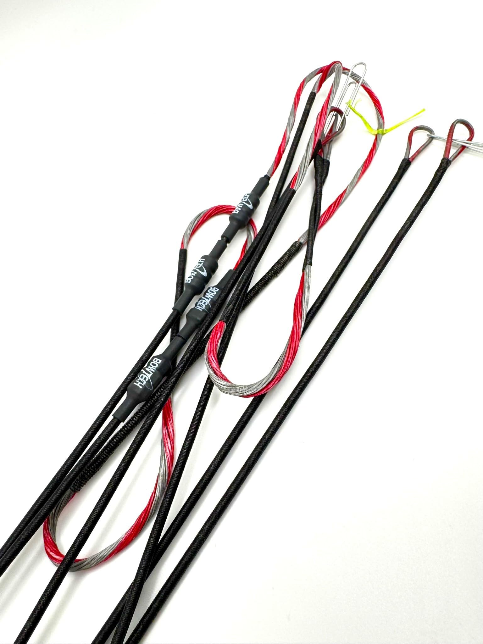 BT Carbon Knight Replacement Bowstrings & Cables – OEM Archery Bow Strings for Bowtech/Diamond Compound Bows – 452X Material with Speed Nocks – Red & Silver (Complete Set)