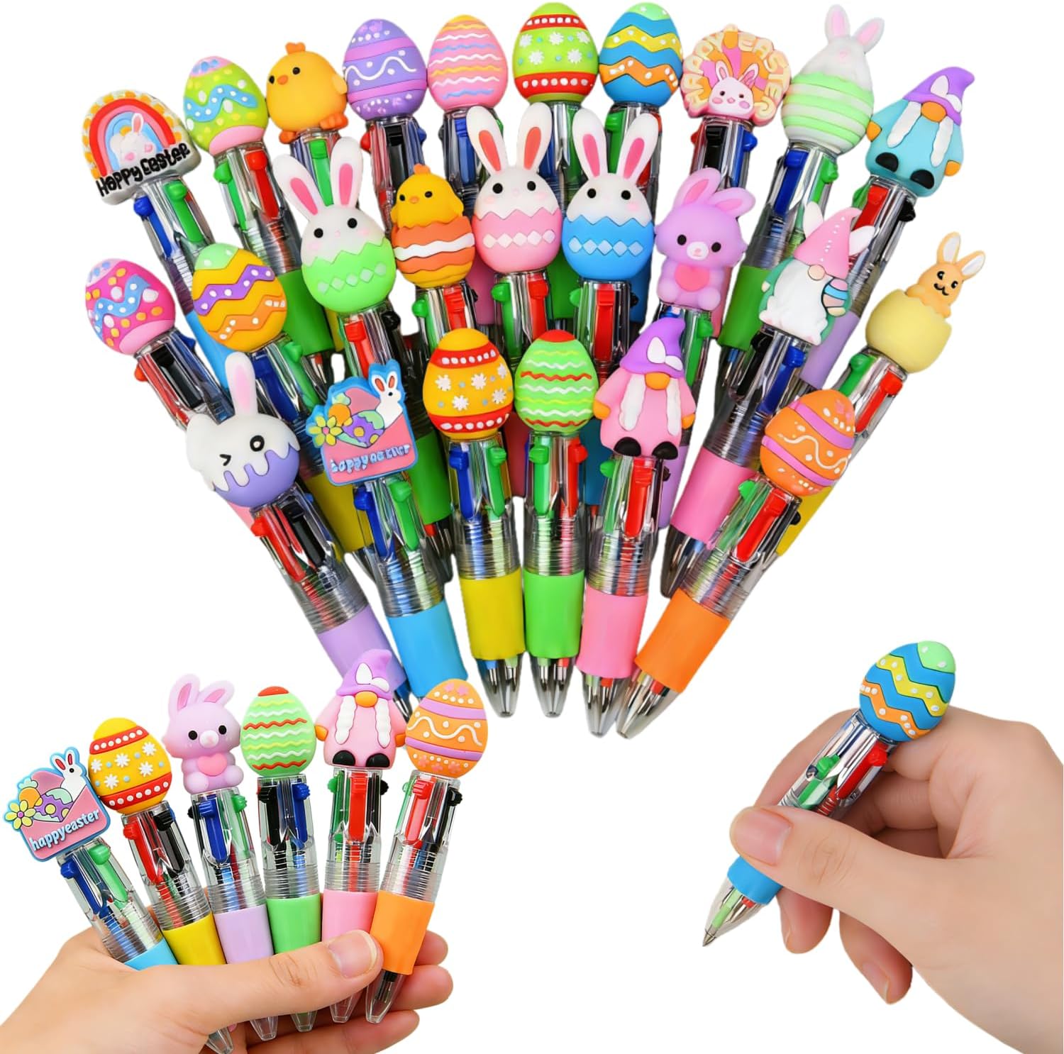 60Pcs Mini Multicolor Pen in One, 4-in-1 Fun Pens, Bulk Pens School Supplies Students Prizes, Ballpoint Pens for School, Office & Home Writing Supplies (Assorted Style)