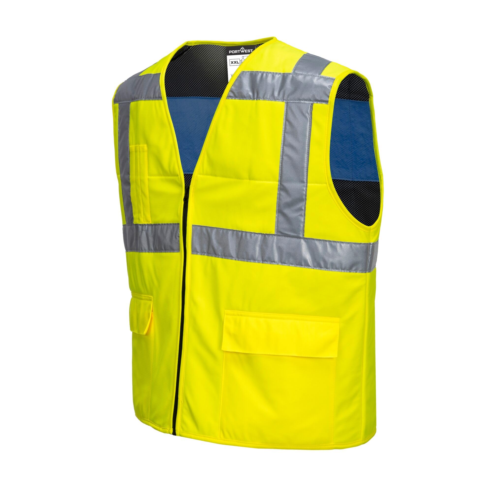 Portwest Chaleco Refrescante De Alta Visibilidad, Tamaño: L/XL, Color: Amarillo, CV02YERL/XL