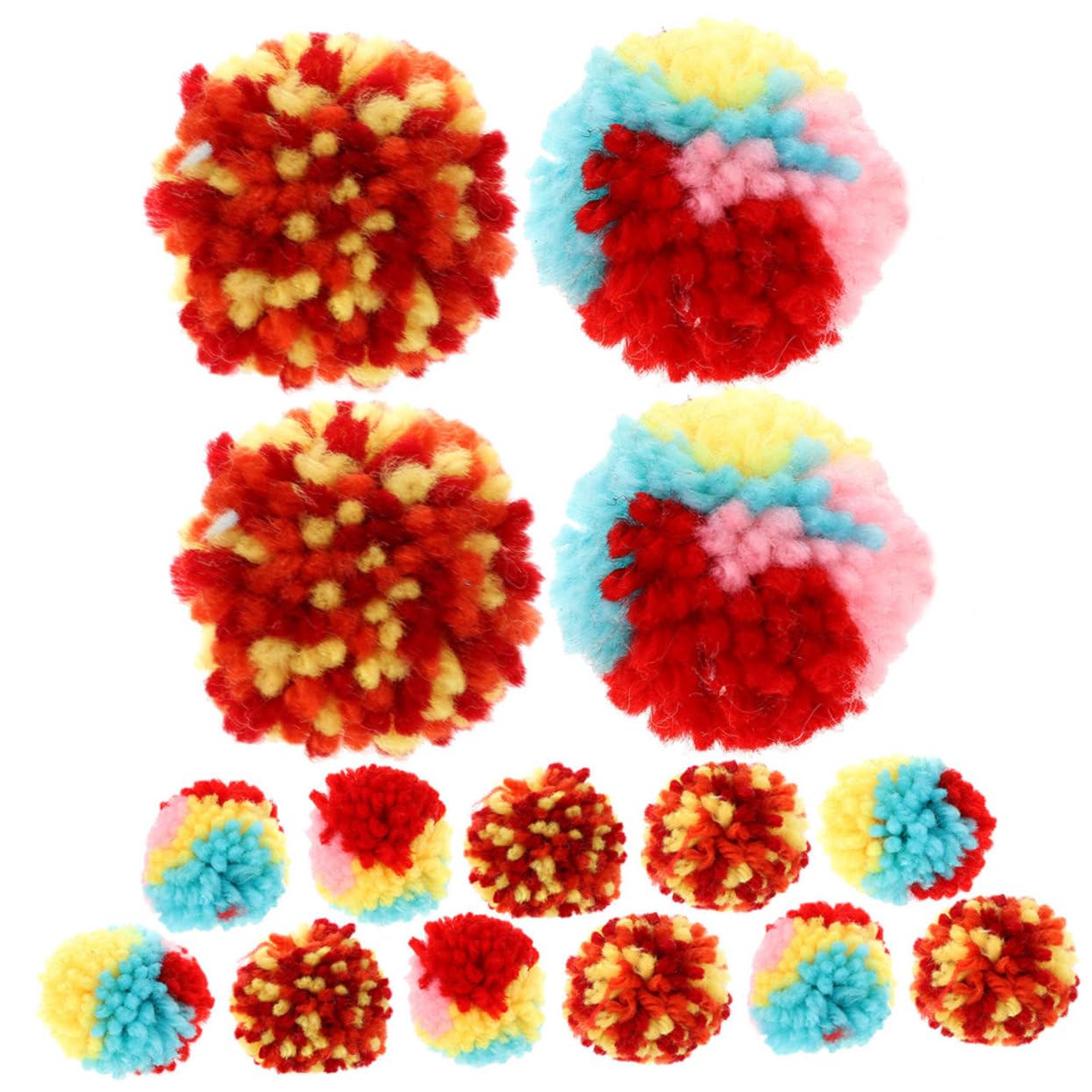 ibasenice 20pcs Plush Balls Cat Interactive Chewing Lightweight Kitten Teething Balls Durable Pet Supplies for Indoor Cats Fun and Engaging Playtime