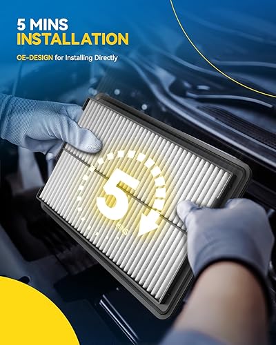 Miniatura 7 de PHILTOP Filtro de aire de motor CA9683 de repuesto para modelos Toyota - Tacoma 2005-2015, Tundra 2005-2010, 4Runner 2003-2009, FJ Cruiser 2007-2009