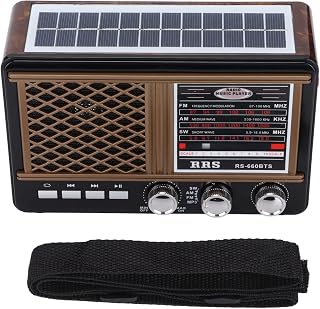 Emergency Weather Alert Radio with with Aux Stereo Jack, Weather Radio with 900mah Battery, Solar Hand Crank Portable Radio Support Fm, Am, Sw Band Reception
