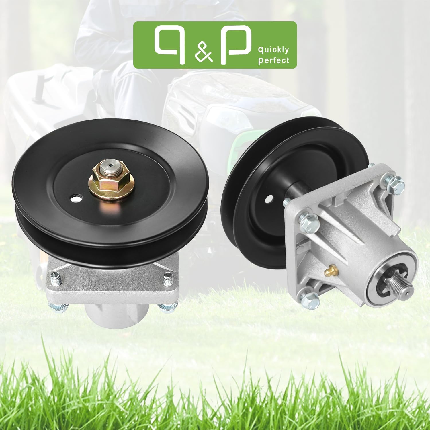 q&p Lawn Mower Spindle Assembly Replaces MTD 618-0660 918-0660B 618-0660B Holes Tapped for Easier Install with Bolt