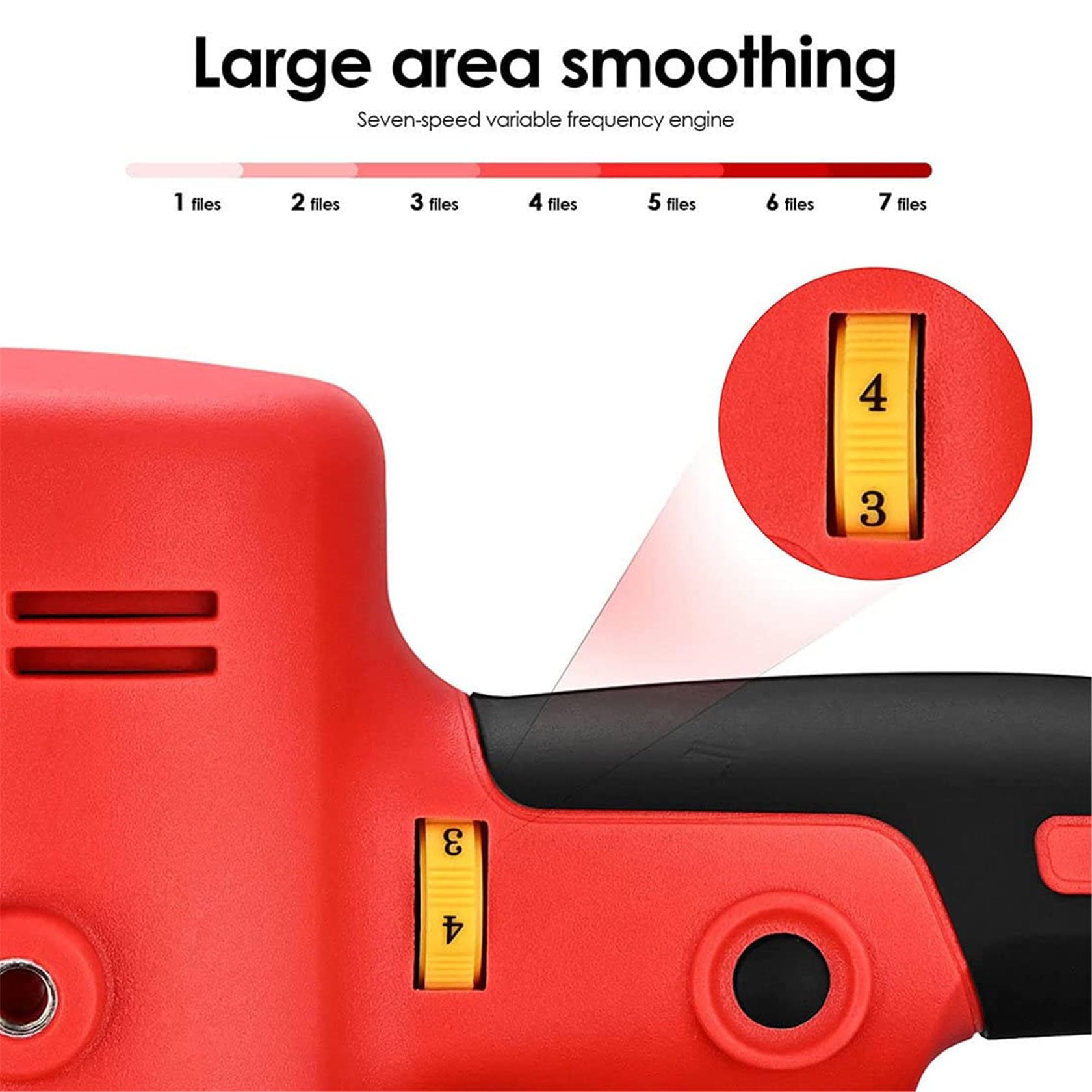 Lijadora EléCtrica 1680w, Lijadora De Esquinas Para Paneles De Yeso, Lijadora De Disco, 280 Rpm MáX. 6 Velocidades, Ideal Para Bricolaje, Lijado Y Acabado De Madera,2x2500mah