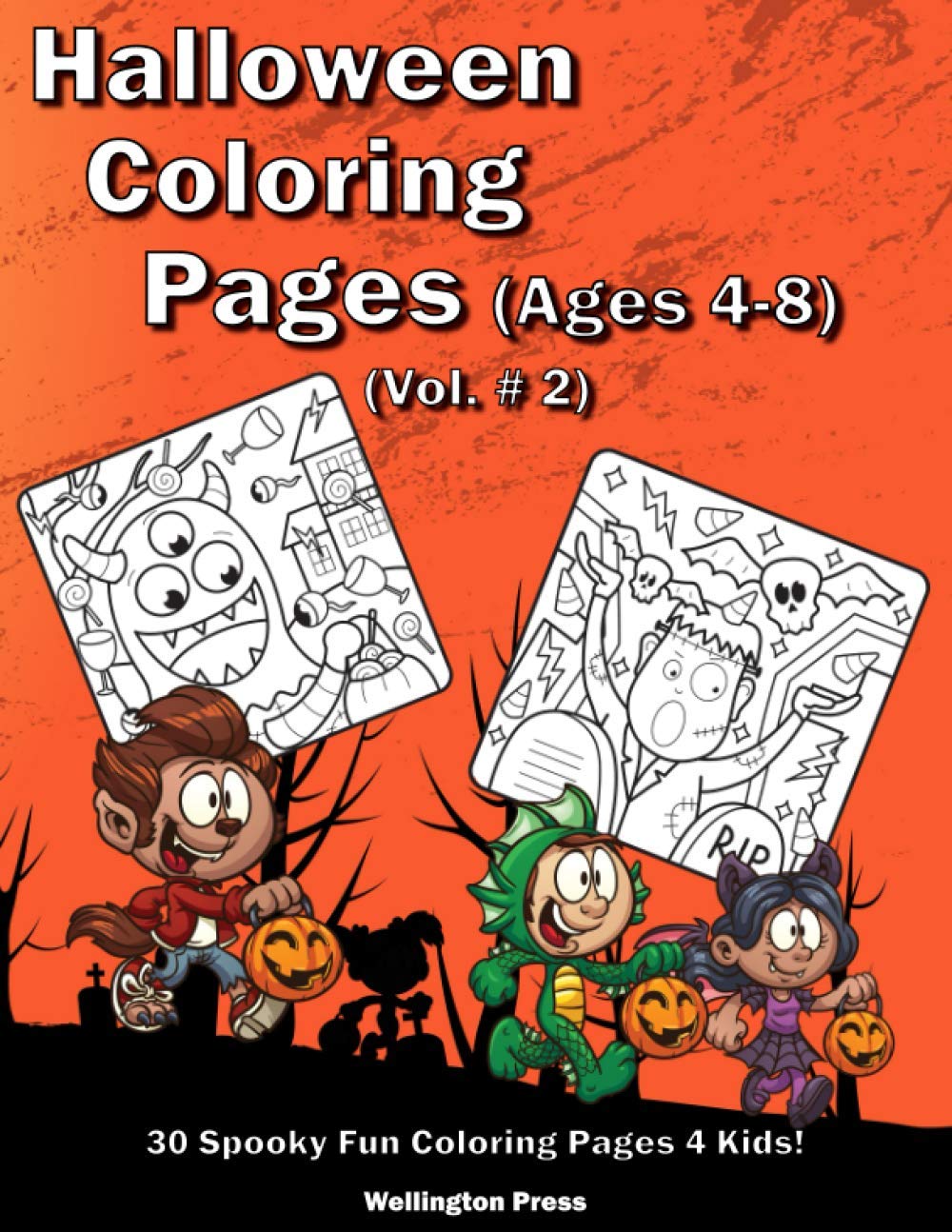 Halloween Coloring Pages (Vol. #2): Fun Halloween Coloring Book For ...