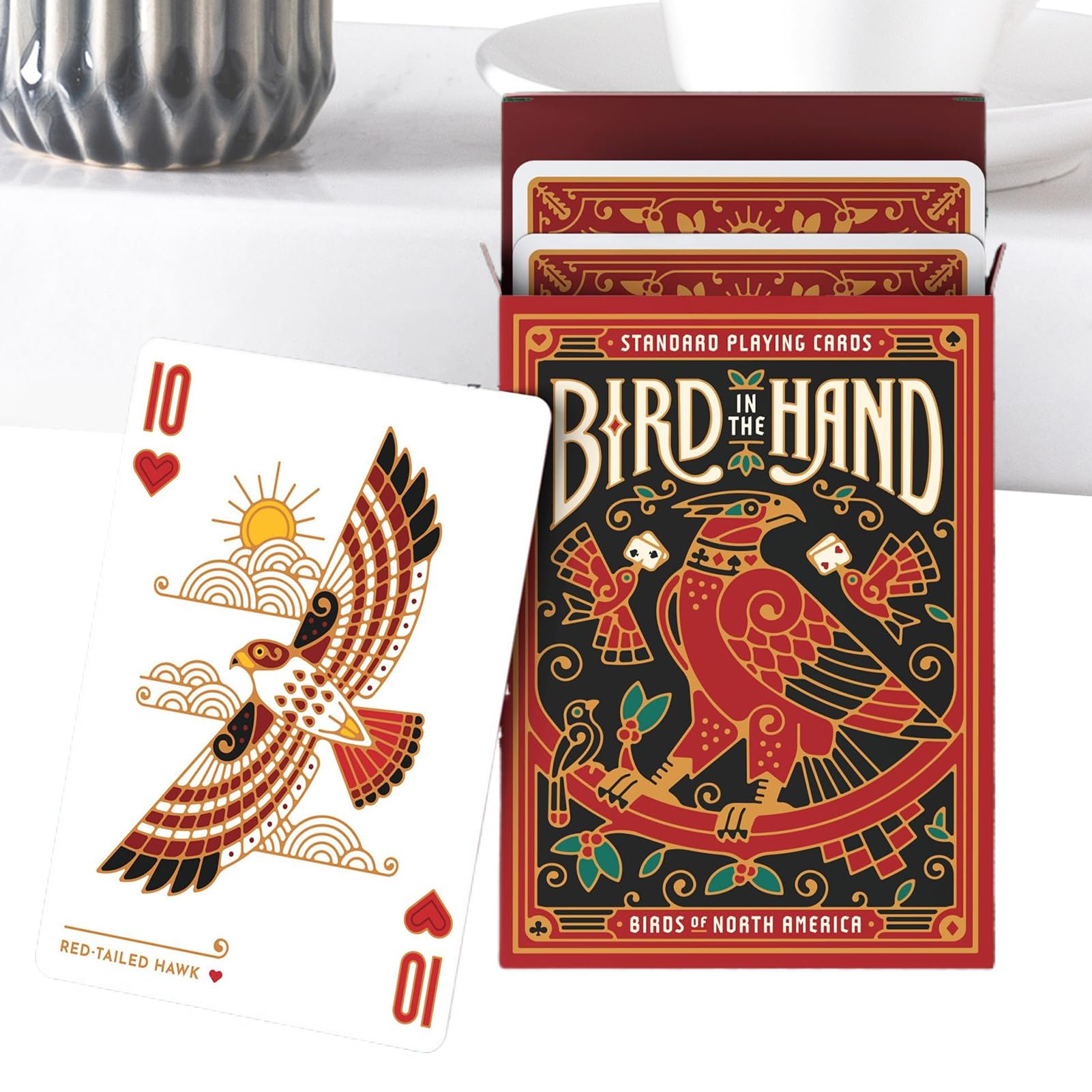Spizummp Bird In The Hand Themed Playing Cards, Bird Pattern Poker Playing Cards, 54pcs Of Stunning Custom Art, Durability, Toys Games For Collectors Adults Nature Lovers