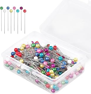 600 PCS Straight Pins 1.6 in, Pearlized Ball Head Sewing Pins, Multicolor for Fabric DIY, Jewelry Decoration, Crafts