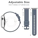 Meliya Bands Compatible with Apple Watch Band 49mm 46mm 41mm 45mm 38mm 42mm 40mm 44mm for Women Men, Soft Silicone Replacement Straps for iWatch Ultra 2 Series 10 9 8 7 SE 6 5 4 3 2 1 - Blue Gray gallery image