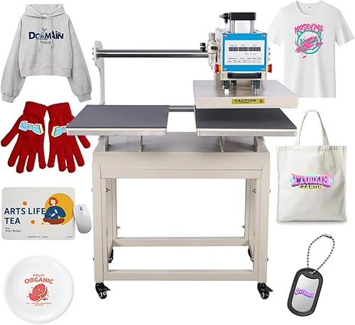 Miniatura 12 de Prensa térmica de 16 x 24 pulgadas, máquina de prensa de calor manual para camisetas, máquina de prensado de camisetas para ropa, bolsas, cortina