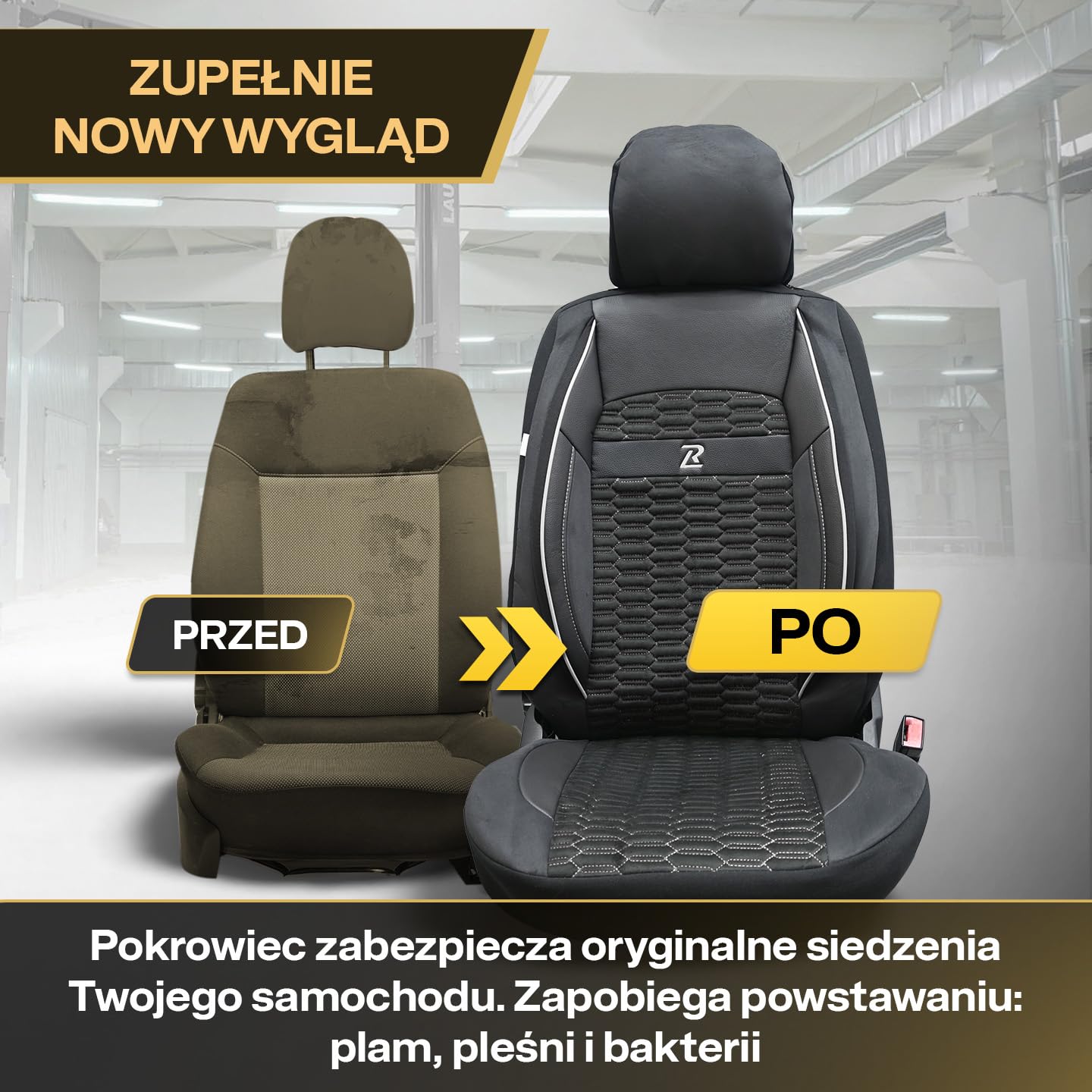 Lucaro Pokrowiec uniwersalny do wszystkich modeli samochodów z ekologicznym pokrowcem TORO Czarny i szary - Pokrowce i ochraniacze na samochód Idealny jako akcesorium samochodowe