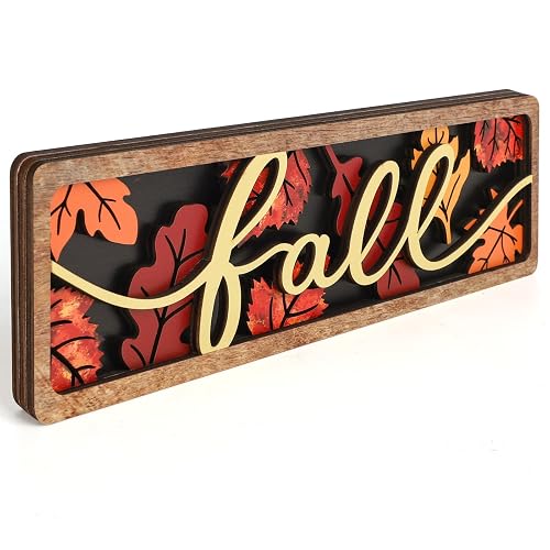 Vintage Fall Leaves Decorations for Office Home Table Mantel Shelf
