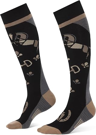 Kerrits Kids Happy Horse Wool Horse Riding Socks Warm Knee-High Winter Tall Boot Socks For Kids