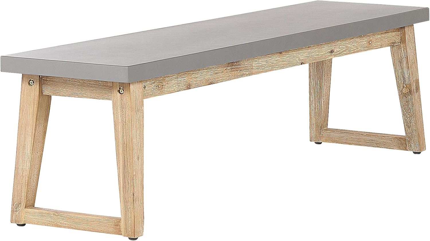 Panchina moderna 3 posti Beliani in cemento e legno grigio