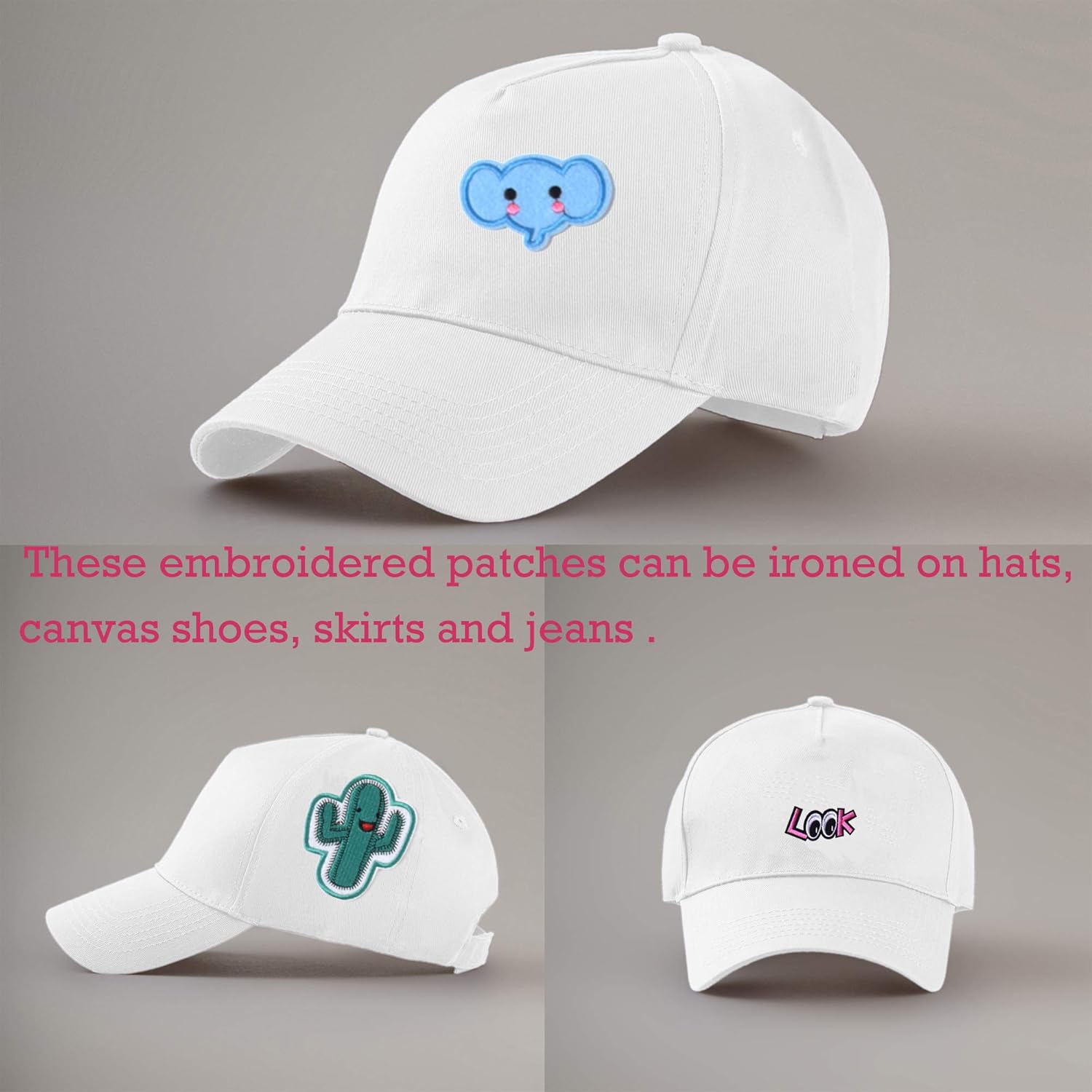 60PCS Random Assorted Styles Embroidered Patches, Sew on/Iron on Patches, Applique for Clothes Dress Pants Hats Jeans, Sewing Flowers Applique DIY Accessory - Image 2