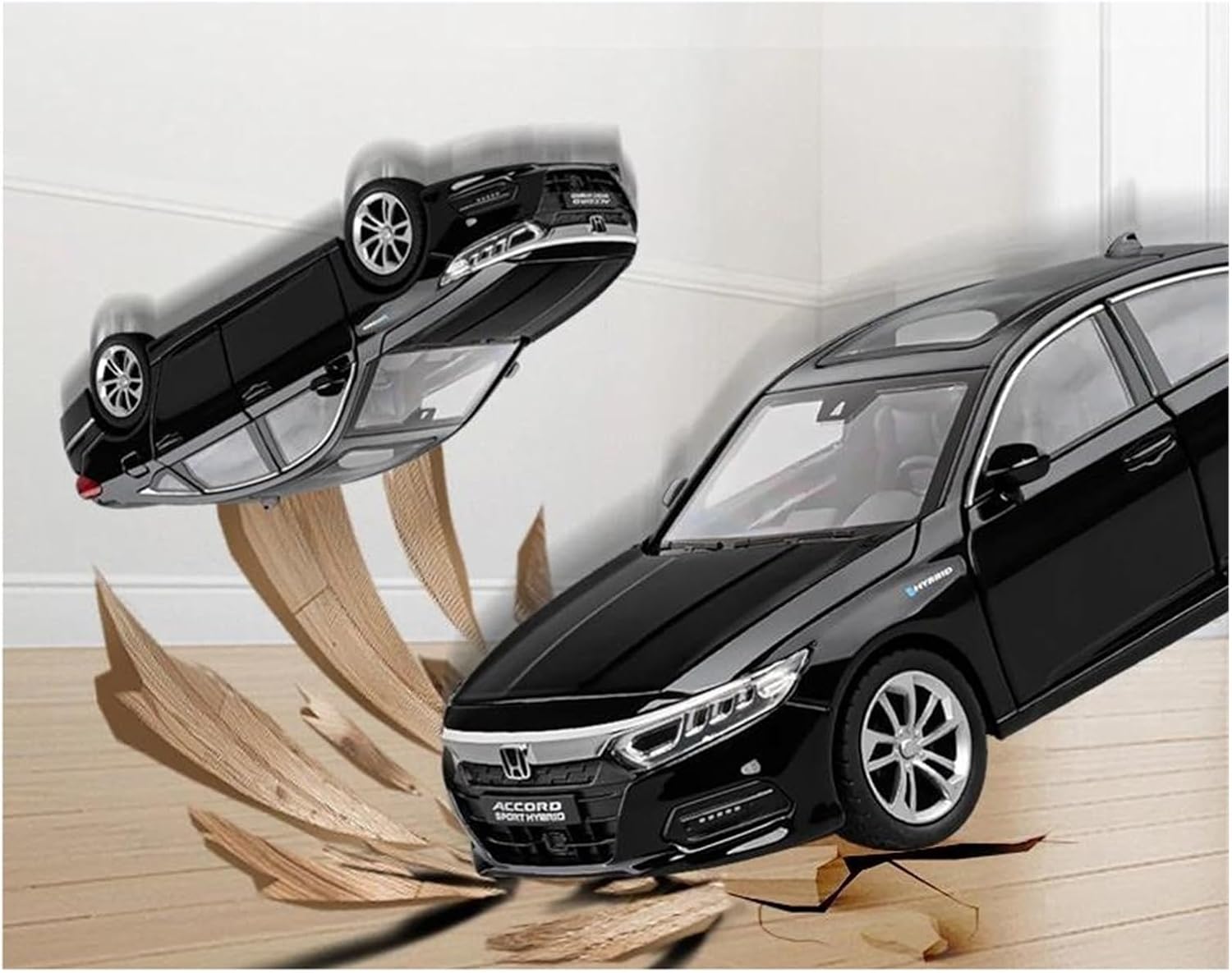 Scale car Model 1:24 for Accord Alloy Car Model Diecast Metal Vehicle Model Proportional Car Model Decorative Souvenirs Suitable for Display(White)