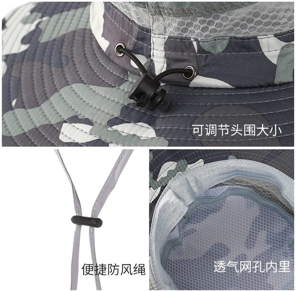 Hat Men's Outdoor Sun Large Eaves Sunscreen Fishing Camouflage Fisherman's