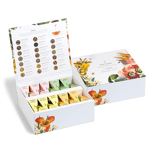 Vista 27 de Tea Forte Tea Chest - Caja con 40 infusores de té en forma de pirámide hechos a mano