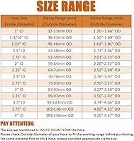 Vista 3 de ISPINNER Paquete de 2 abrazaderas de manguera con perno en T de 1 pulgada de acero inoxidable, rango de abrazadera 32-37 mm para manguera de ID de 1