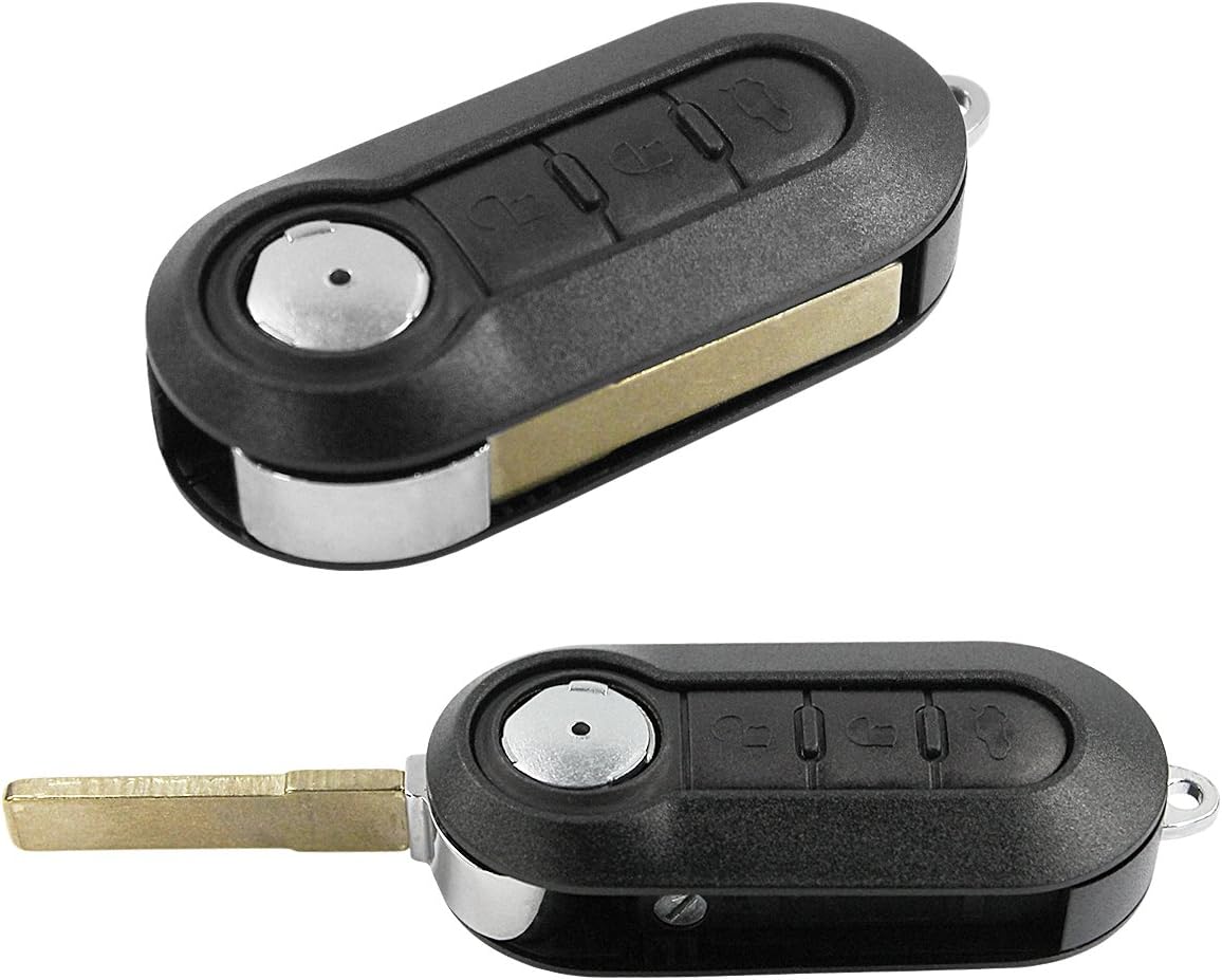 Black Remote Control Shell Key Cover 3 Buttons and Blade Fiat
